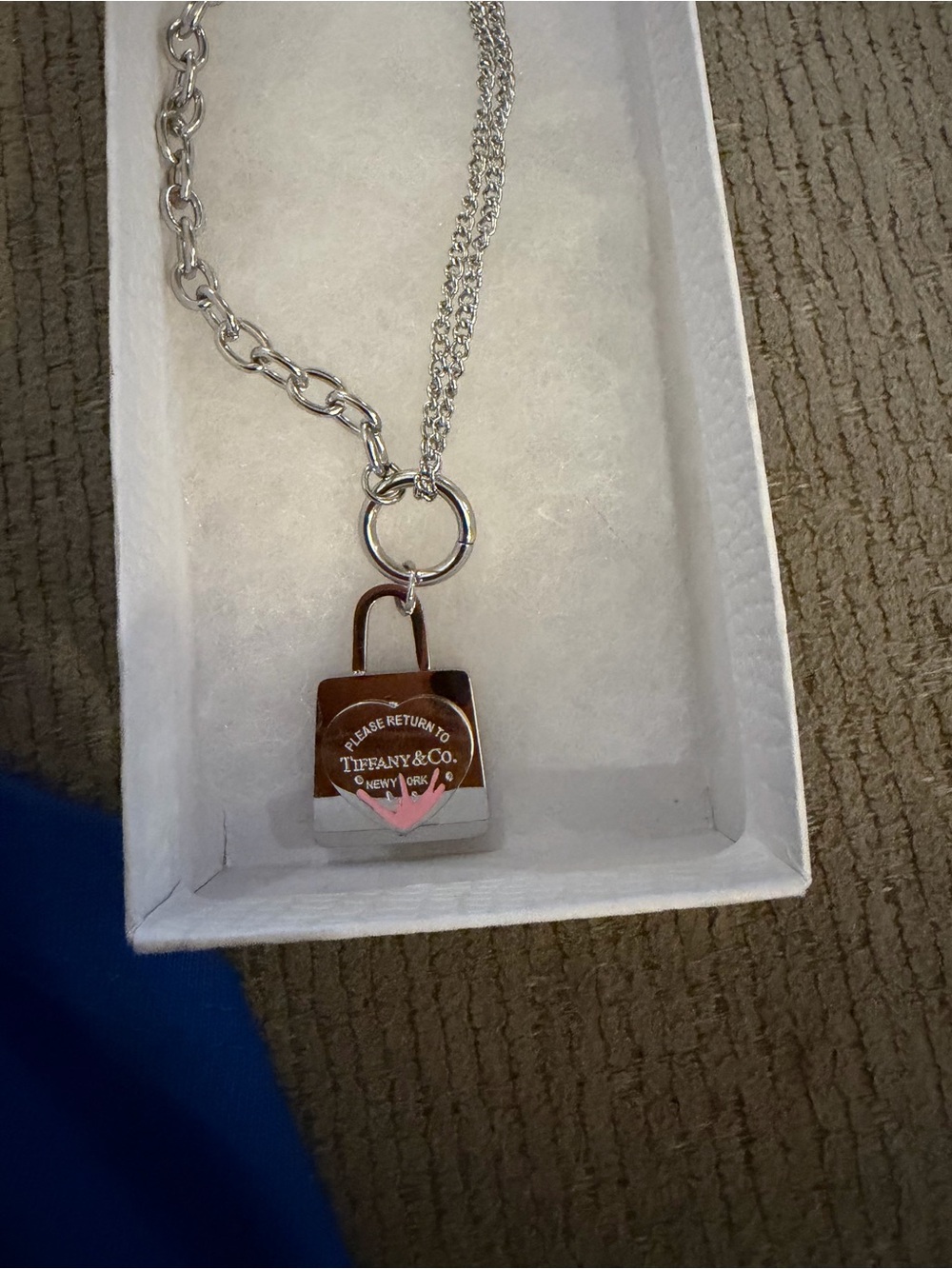 Silver Padlock Pendant Necklace - Elegant Women's Jewelry, Stainless